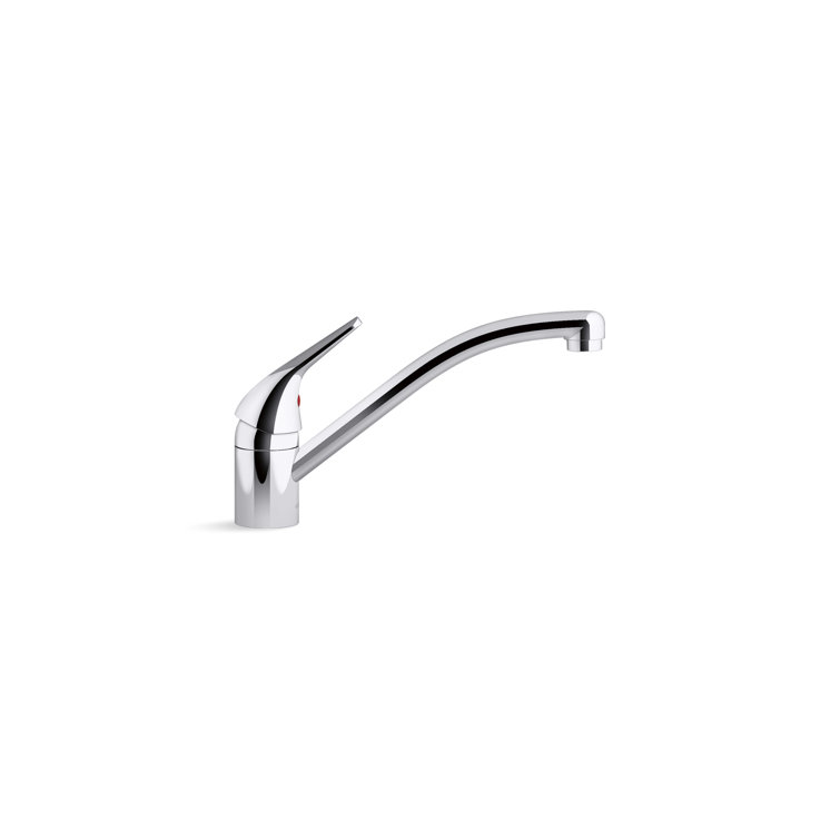 Polished Chrome Single Handle Kitchen Faucet with Lever