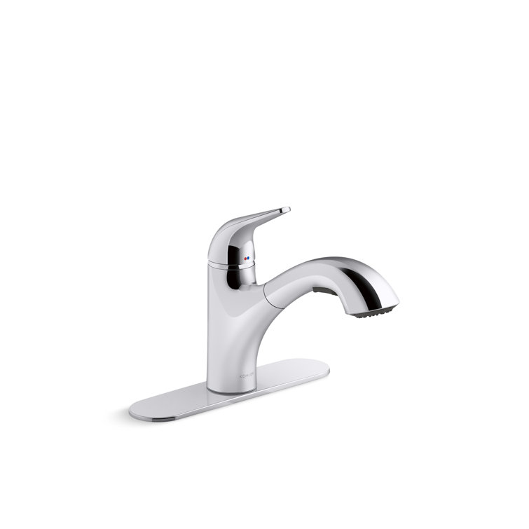 Polished Chrome Single-Handle Pull-Out Kitchen Faucet