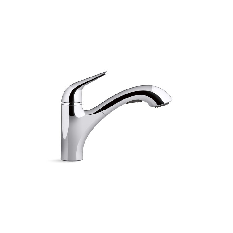 Polished Chrome Single-Handle Pull-Out Kitchen Faucet