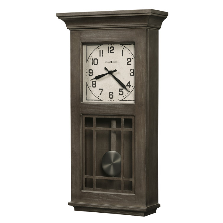 Howard Miller Aged Auburn Wood Traditional Wall Clock