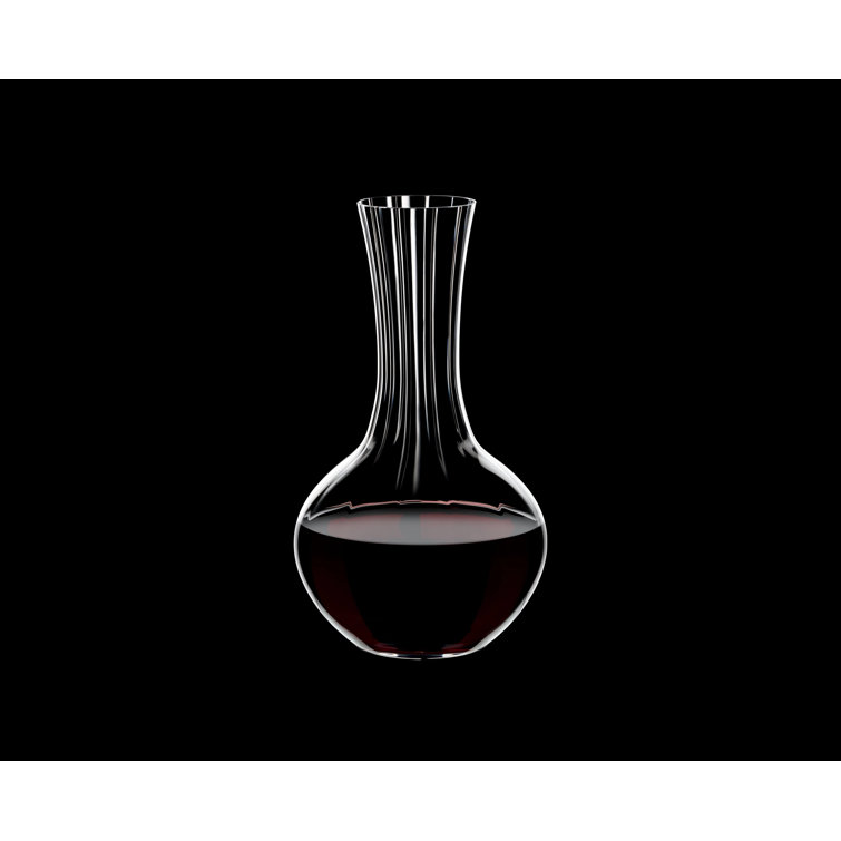 Elegant Crystal Glass Wine Decanter, 10-inch