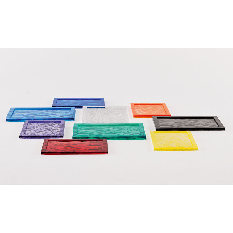 Crystal Dune 18'' Wide Semi-Transparent Polycarbonate Tray