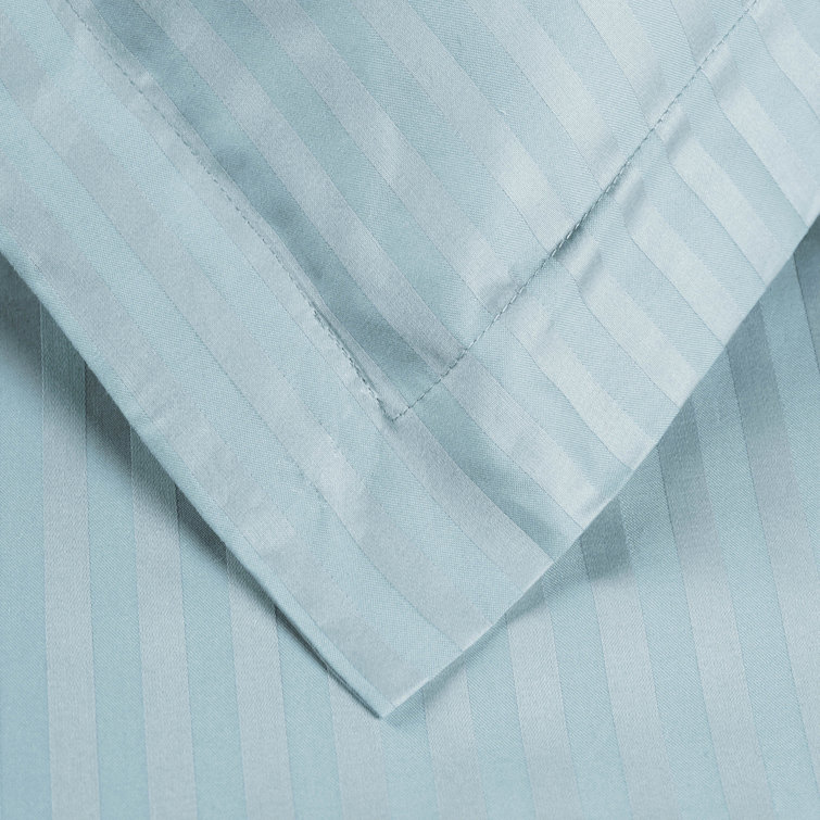 Light Blue Egyptian Cotton King/California King Duvet Cover Set