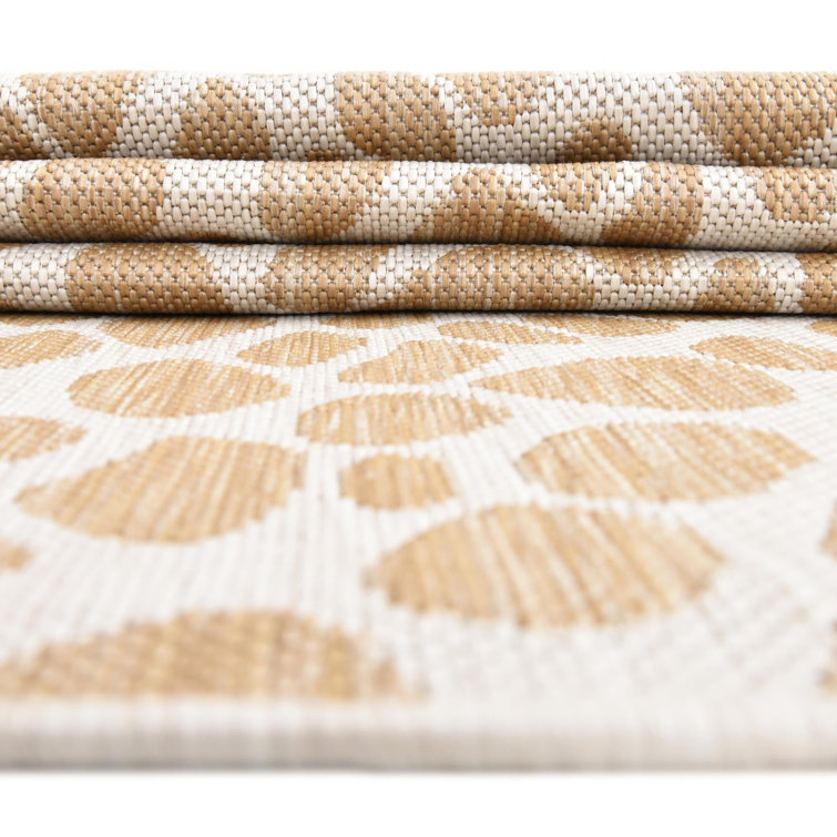 Cape Town Dark Beige Synthetic Outdoor Area Rug 4' x 6'