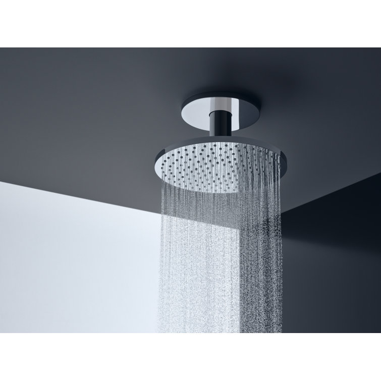 Chrome Ceiling Mounted Rain Shower Head with Adjustable Jet