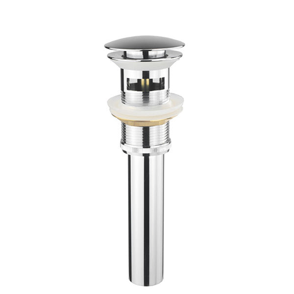 Polished Chrome Bathroom Pop-Up Drain with Overflow