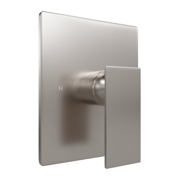 Brushed Nickel Square Pressure Balance Mixer Valve Trim Kit