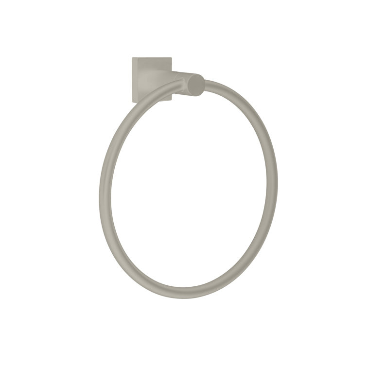 Brushed Nickel Modern Towel Ring
