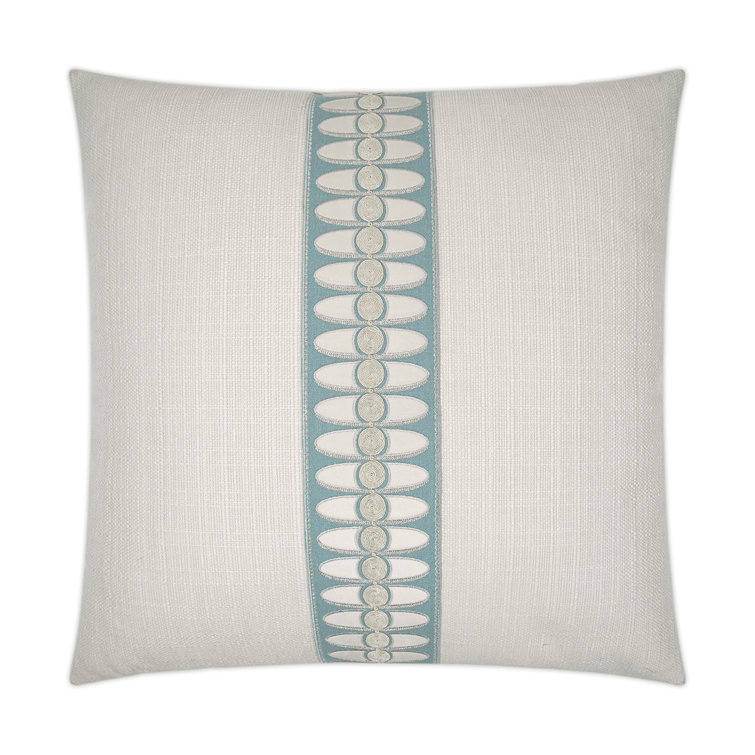 Beige and Grey Linen Decorative Square Throw Pillow