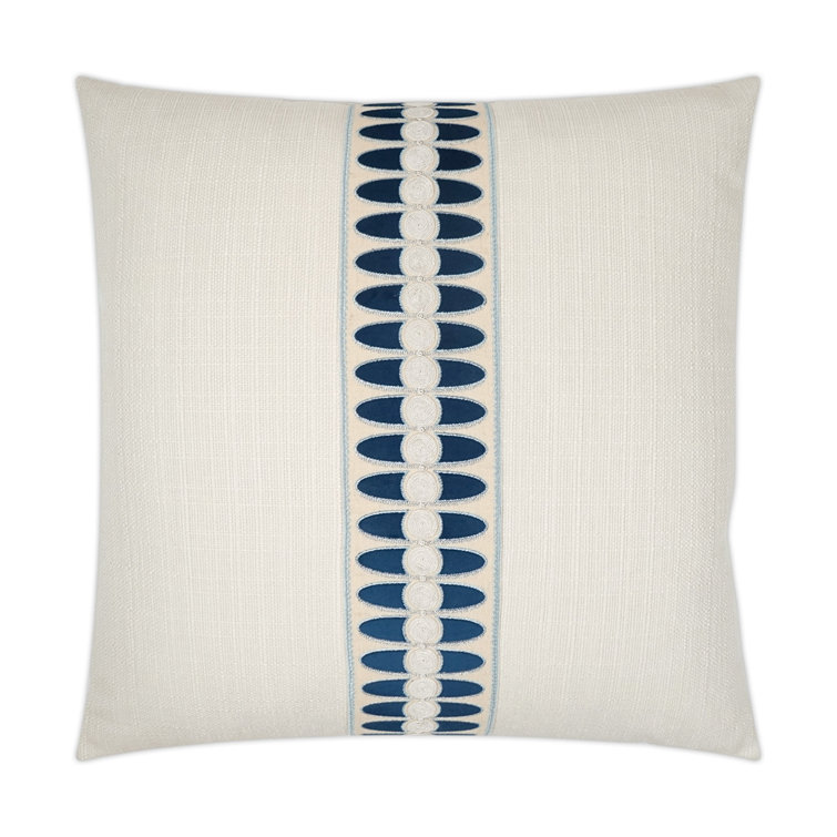 Beige and Grey Linen Decorative Square Throw Pillow
