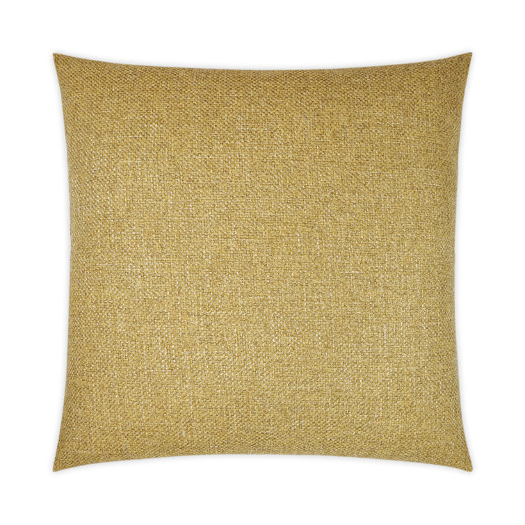 Gold 24" Square Polyester Decorative Throw Pillow