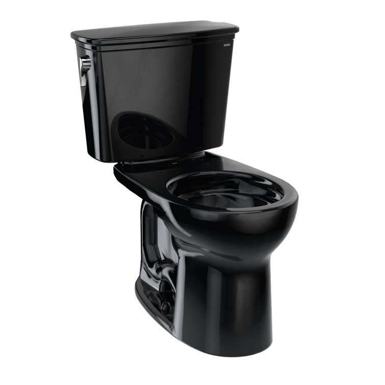 Ebony High Efficiency Round Two-Piece Toilet with Tornado Flush