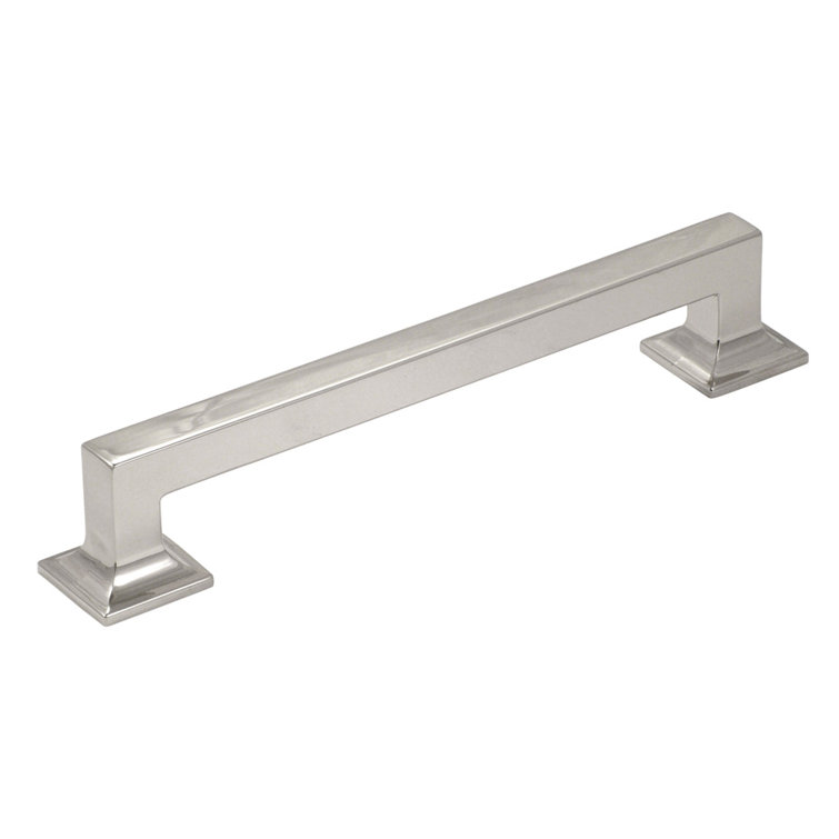 Polished Nickel Modern Appliance Handle with Mounting Hardware
