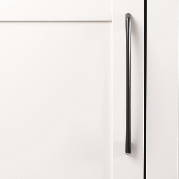 Matte Black Solid Core Kitchen Cabinet Handles, 8-13/16"