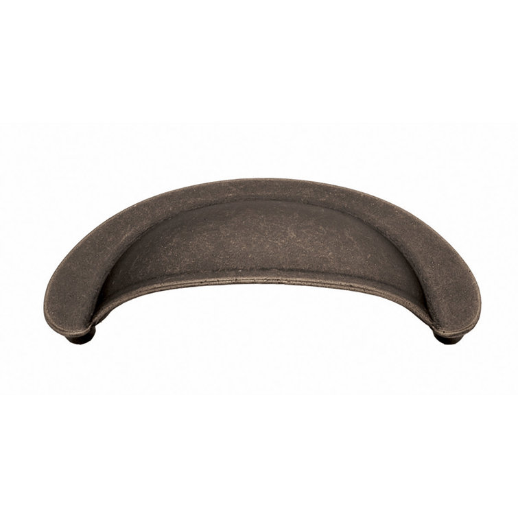 Pewter Rustic Traditional Cup Cabinet Handle with Mounting Hardware