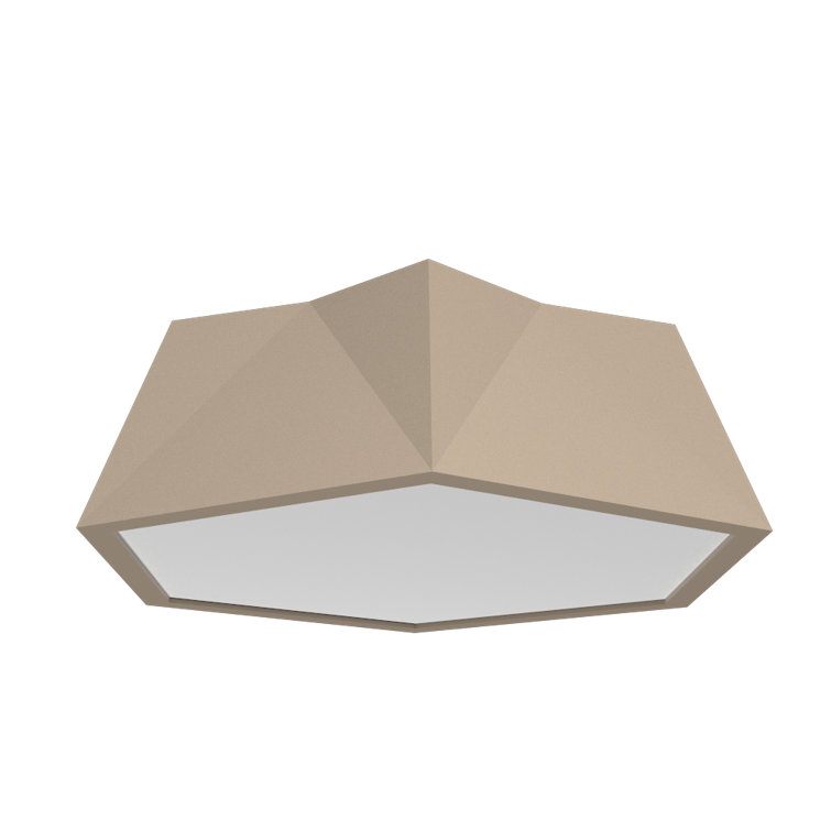 American Walnut LED Flush Mount Ceiling Light