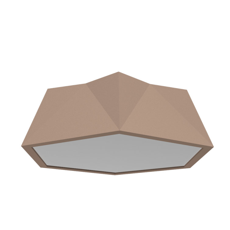 American Walnut LED Flush Mount Ceiling Light