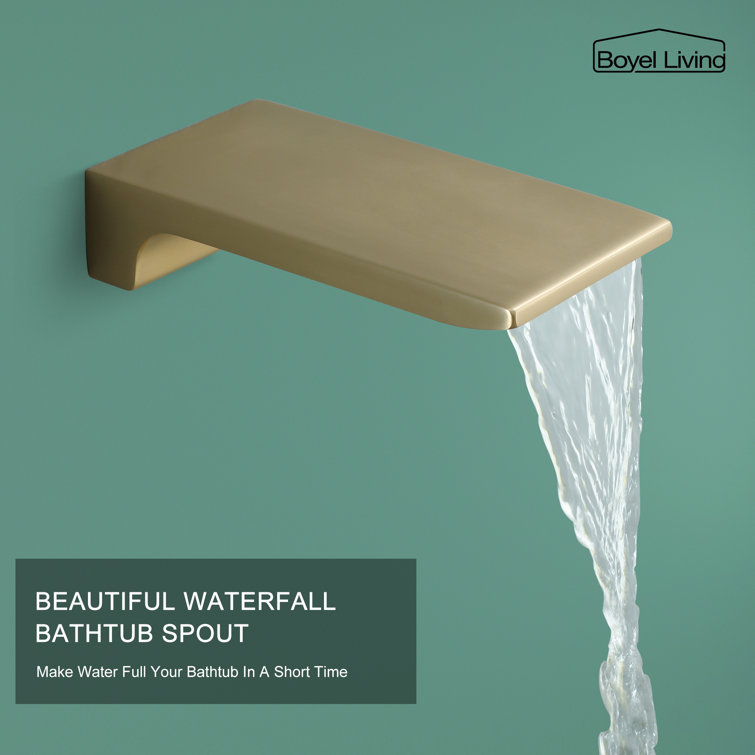 Brushed Gold 10'' Square Wall Mounted Rain Shower System