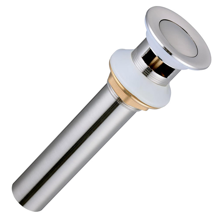 Brushed Nickel Pop-Up Drain with Overflow