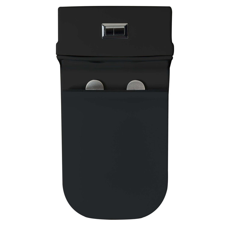 Black Matte Elongated Dual-Flush High Efficiency Toilet