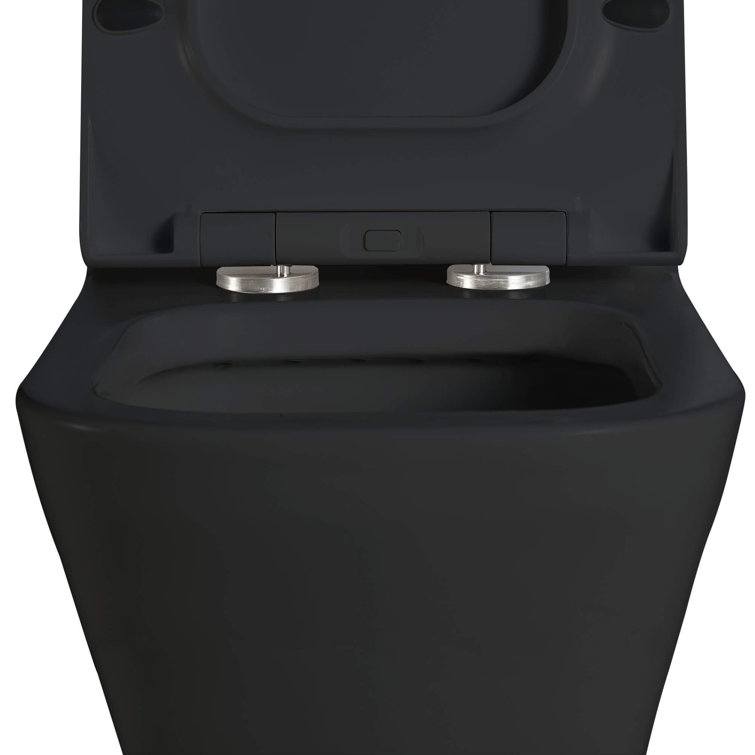 Black Matte Elongated Dual-Flush High Efficiency Toilet