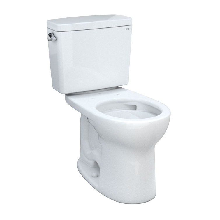 Cotton White Round Two-Piece High Efficiency Toilet