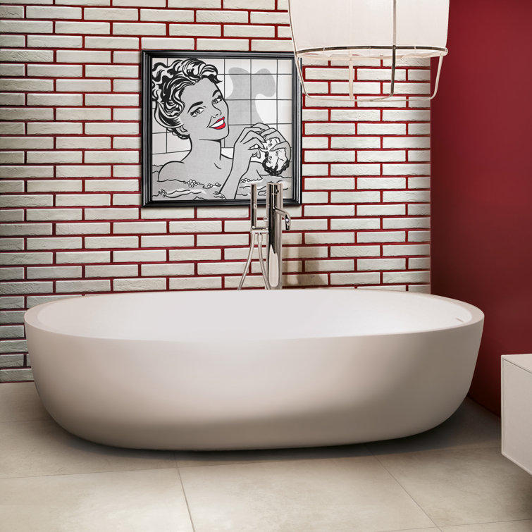 Tribeca White Porcelain Brick Look Wall Tile, 2" x 10"