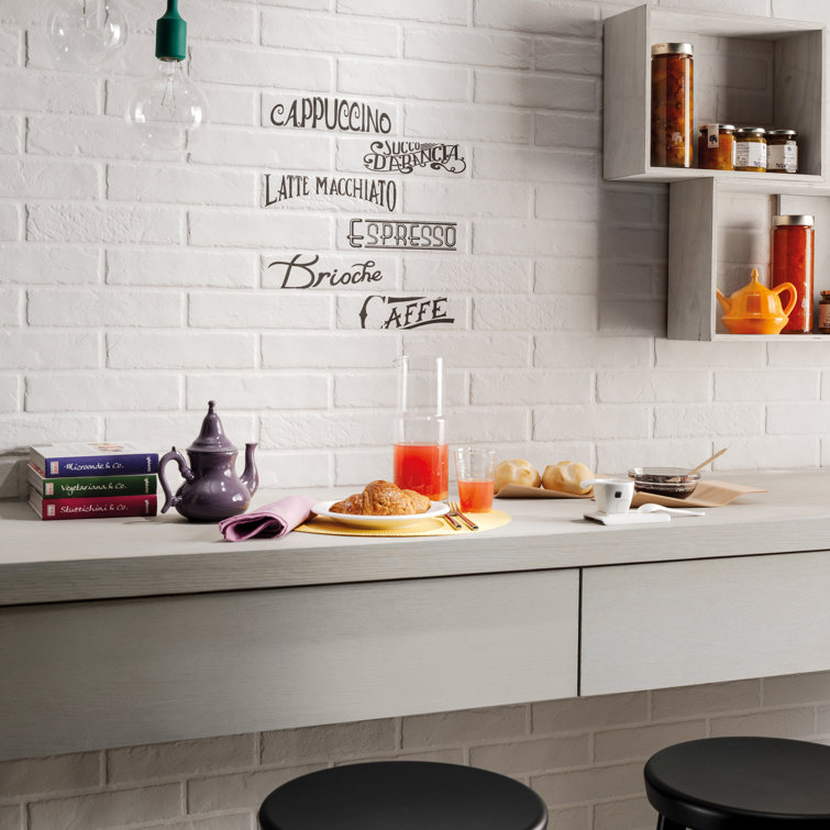 Tribeca White Porcelain Brick Look Wall Tile, 2" x 10"