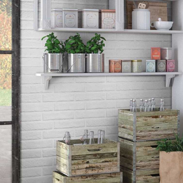 Tribeca White Porcelain Brick Look Wall Tile, 2" x 10"