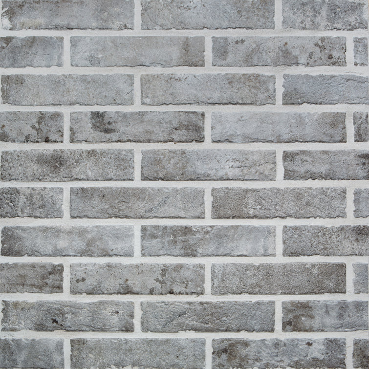 Tribeca Gray Matte Porcelain Brick Look Wall & Floor Tile