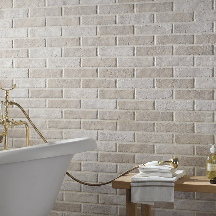 Tribeca Sand Ivory Porcelain Brick Look Wall Tile