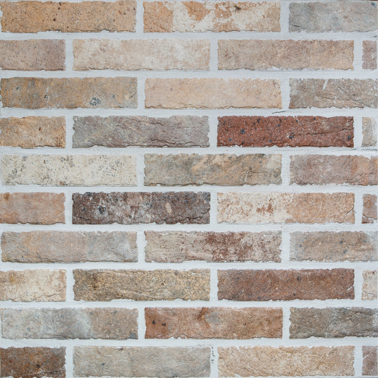 Tribeca Multicolor Porcelain Brick Look Wall Tile