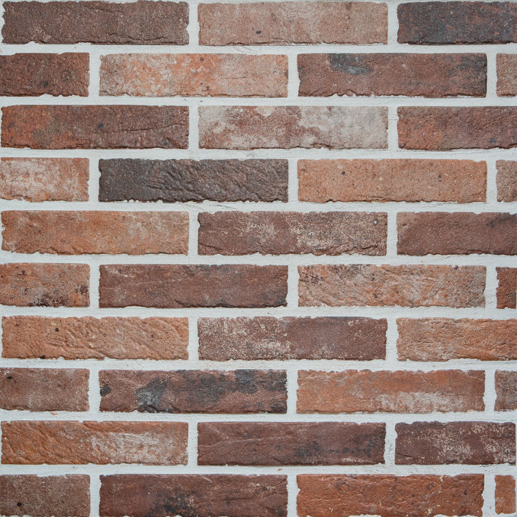 Tribeca Old Red Porcelain Brick Look Wall Tile