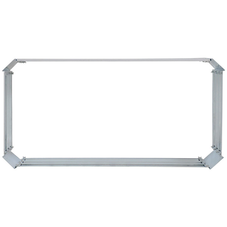 Silver Galvanized Steel Raised Garden Bed for Outdoor Plants