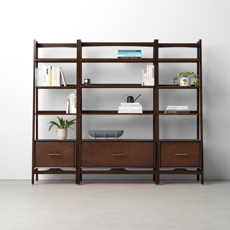 Landon Mid-Century Mahogany 50'' 3pc Etagere Set