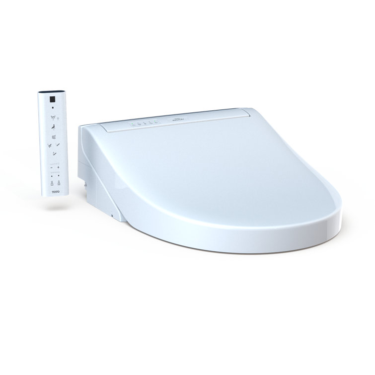 Cotton White Round Heated Electronic Bidet Seat