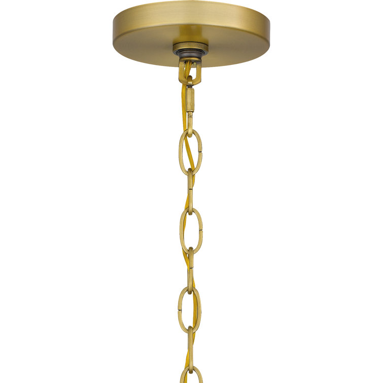 Bryn Aged Brass Globe Pendant with Open Framework Design
