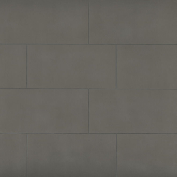 Sahara Matte Black Porcelain Rectangular Outdoor Tile 12" x 24"