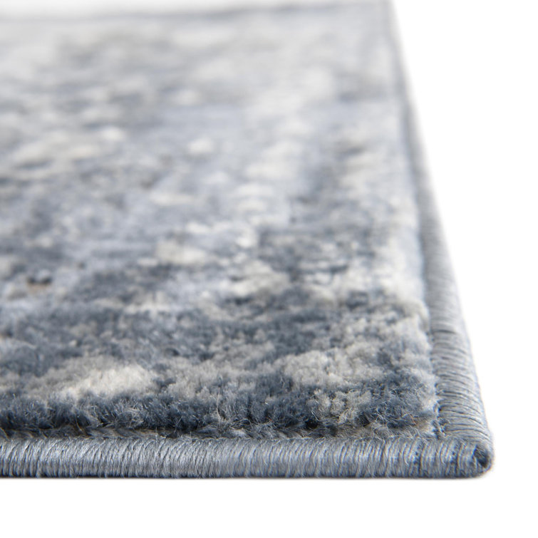 Astoria Blue Geometric Synthetic Indoor Rug