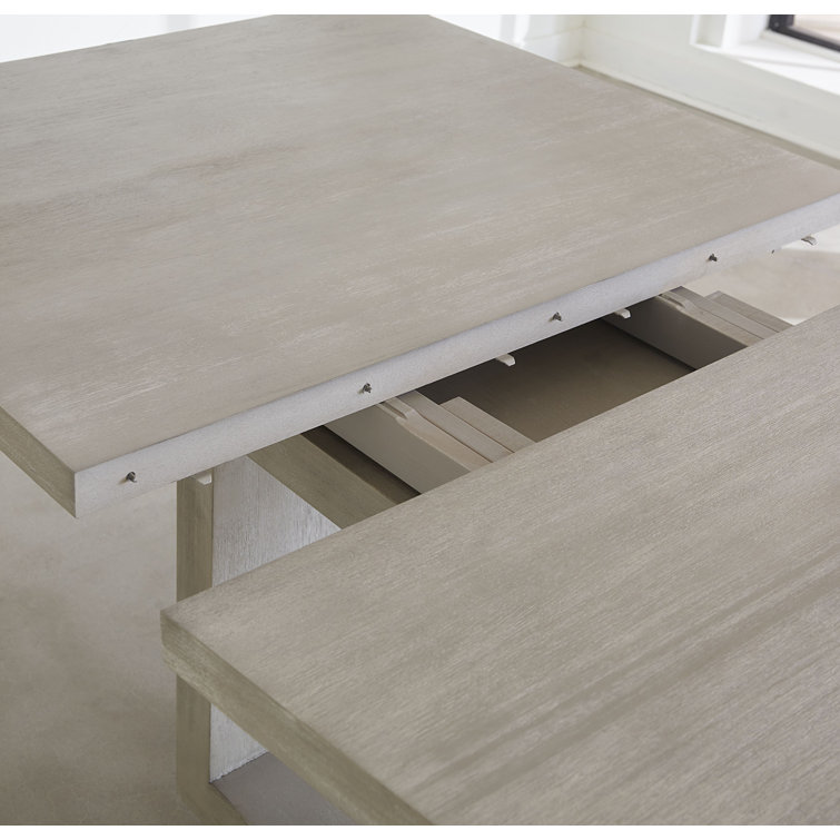 Oxford Modern Extendable Dining Table in Distressed Basalt Gray