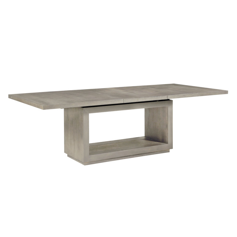 Oxford Modern Extendable Dining Table in Distressed Basalt Gray