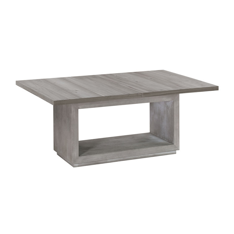 Oxford Modern Extendable Dining Table in Distressed Basalt Gray