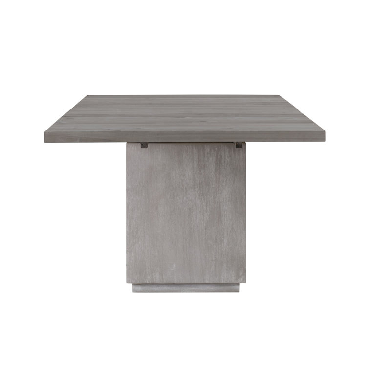 Oxford Modern Extendable Dining Table in Distressed Basalt Gray
