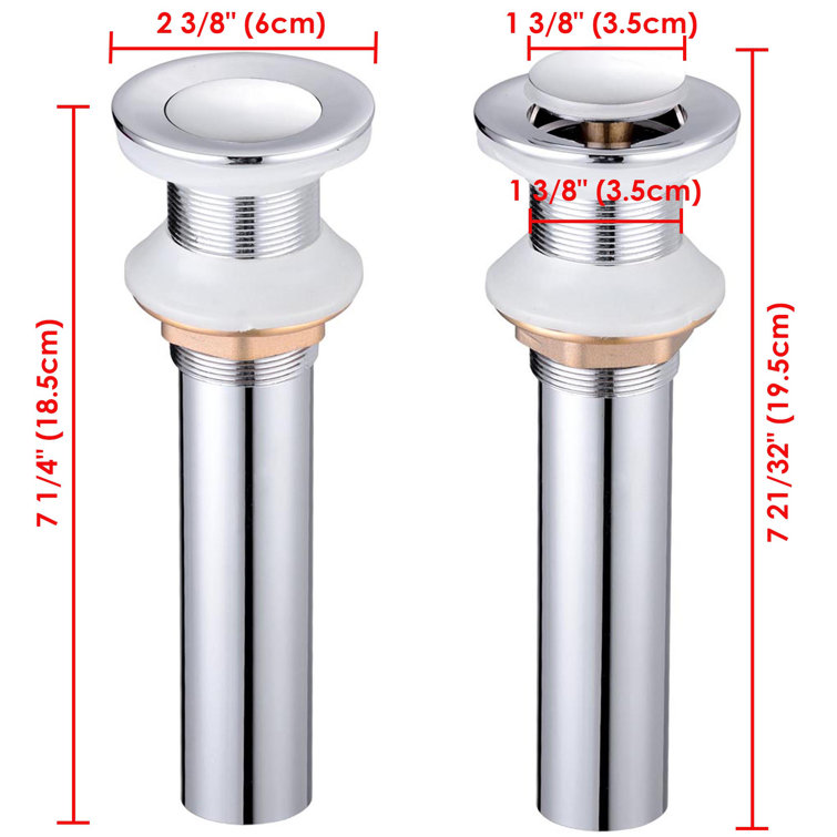 Polished Chrome Solid Brass Pop-Up Drain Stopper