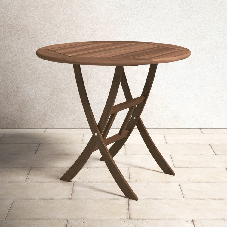 Suki 30'' Eucalyptus Hexa-Slatted Outdoor Bistro Table