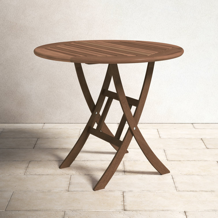 Suki 30'' Eucalyptus Hexa-Slatted Outdoor Bistro Table