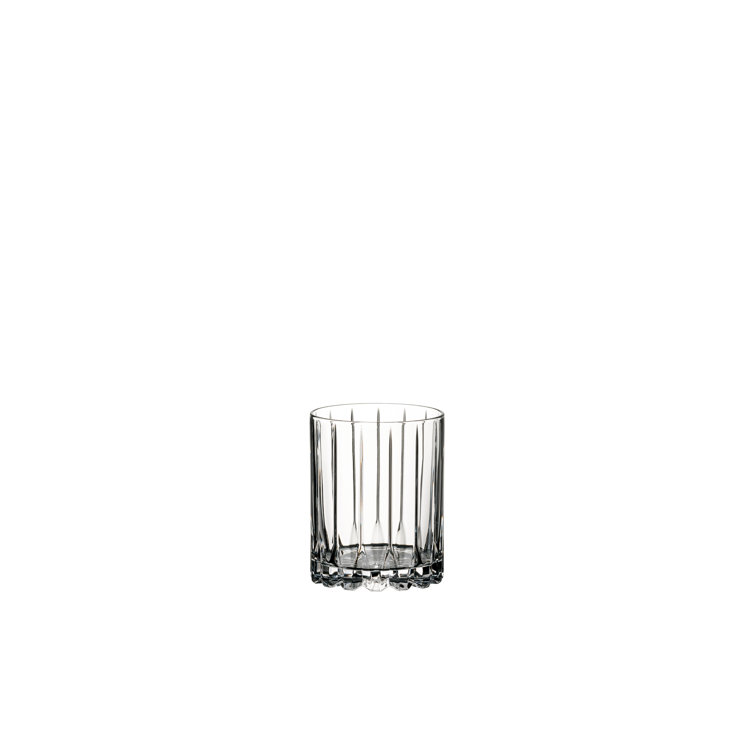 Riedel Clear Fine Crystal Double Rocks Glass Set of 2