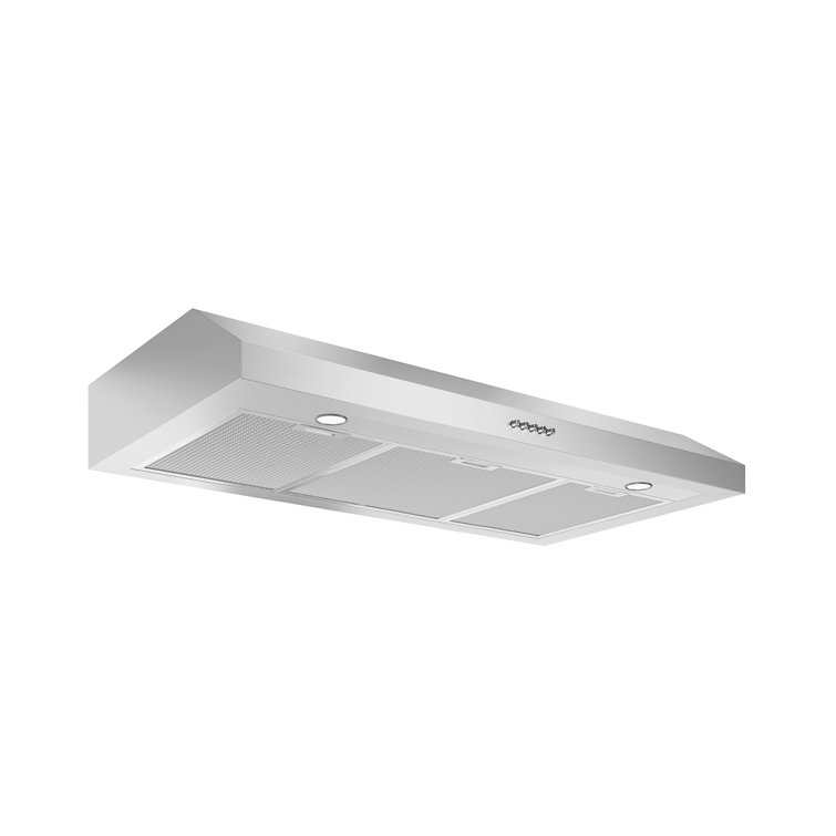 Slim 36" Stainless Steel Under Cabinet Range Hood with LED Lights