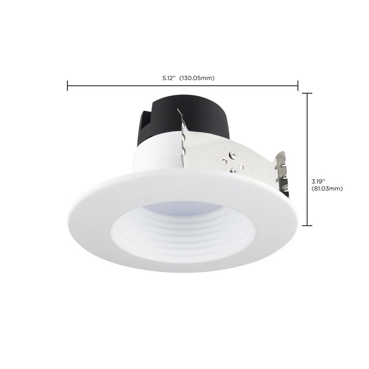 5.12'' White Aluminum LED Recessed Lighting Kit