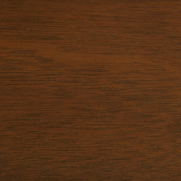 Mid-Century Acorn Brown Mahogany Console Table with Storage